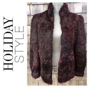 Elegant Faux Fur Jacket in Rich Brown